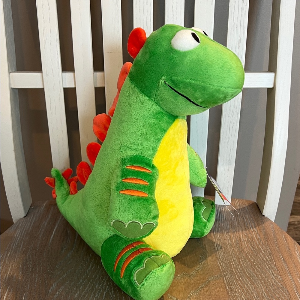 Green and Yellow Dinosaur Plush Toy